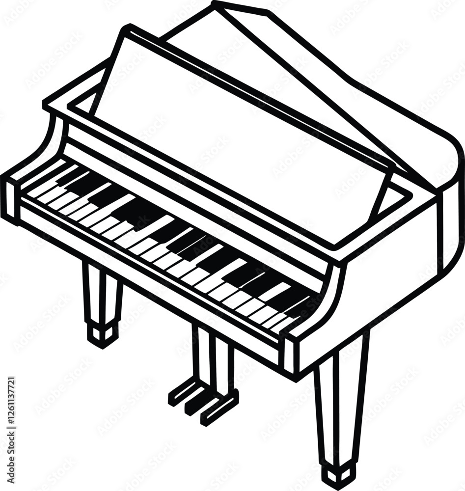 piano vector illustration. Music grand piano icons Simple set of music grand piano vector illustration piano vector illustration. Music grand piano icons Simple set of music grand piano vector illustration