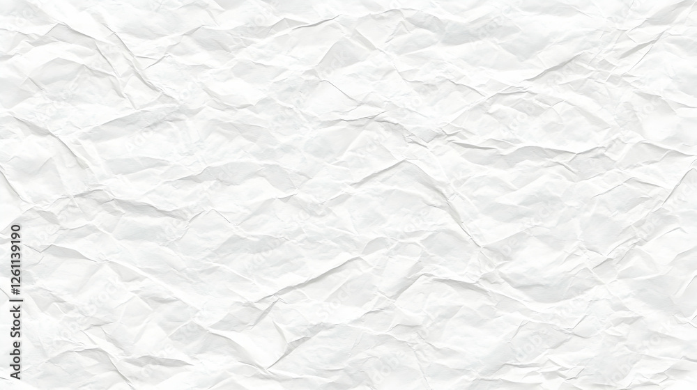 Obraz premium Crumpled white paper texture background