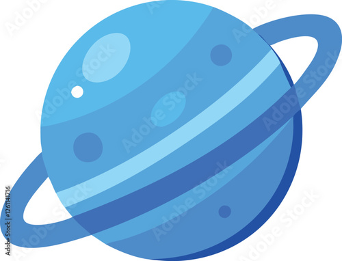Blue saturn vector illustration. Blue saturn vector illustration. Space planet and stars design vector illustration. 