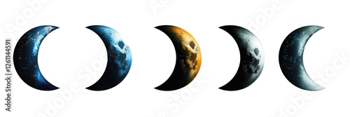 A half-moon style set is isolated on white background transference.  