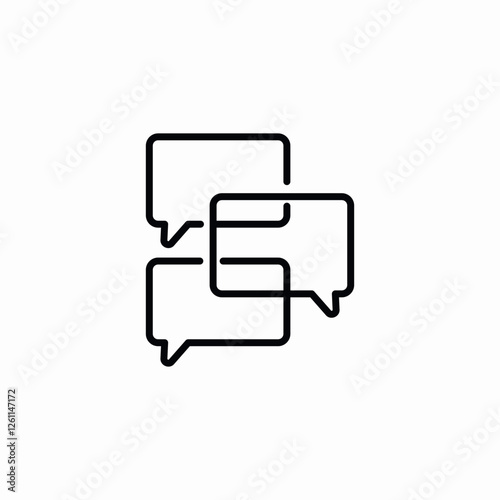 chat discussion icon sign vector