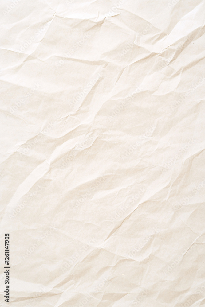 Obraz premium Crumpled Beige Paper Texture Background