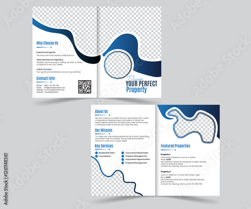Bi-Fold minimalist Real estate Brochure Design