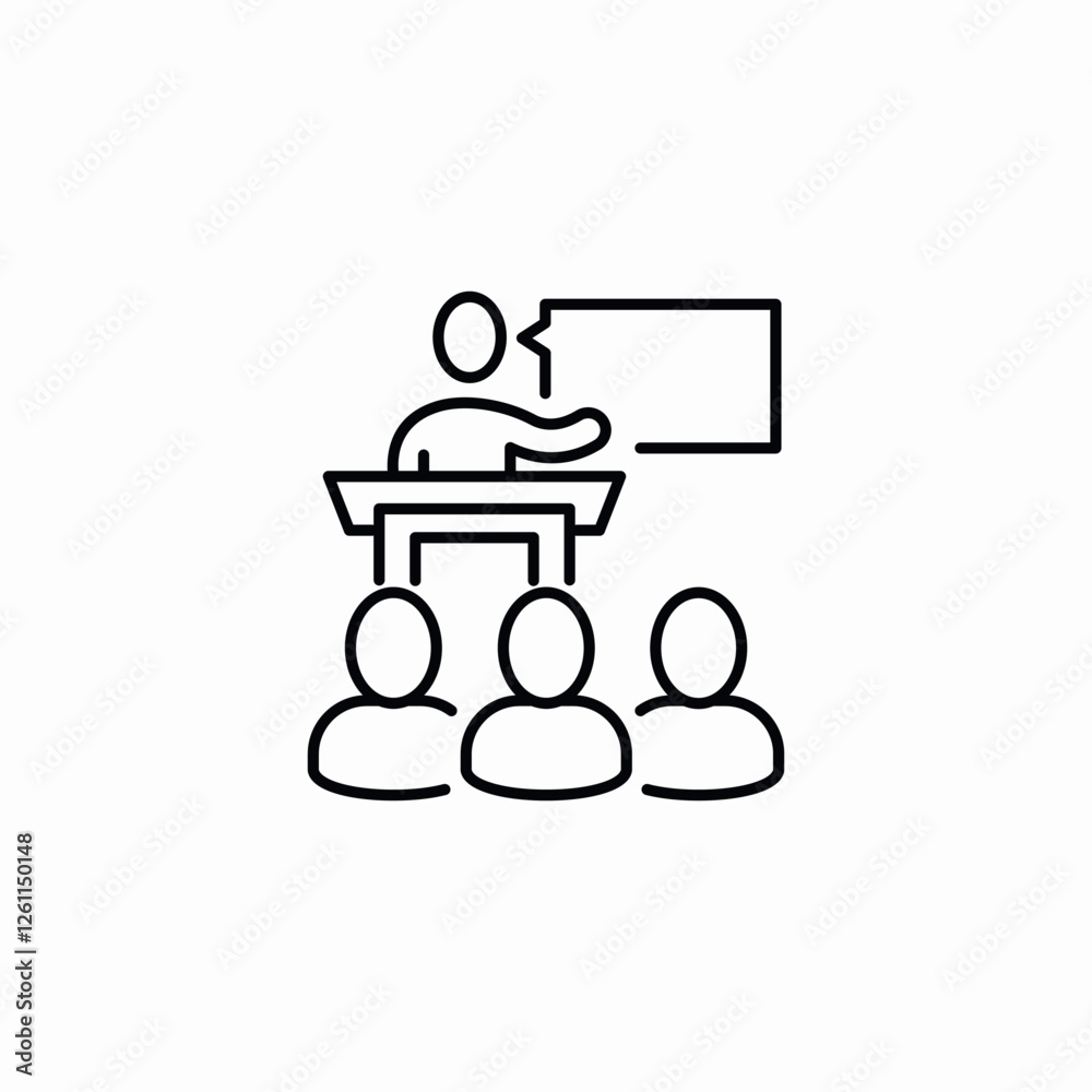 presentation meeting icon sign vector presentation meeting icon sign vector