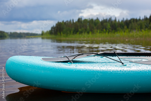 Subboard on the lake.  photo