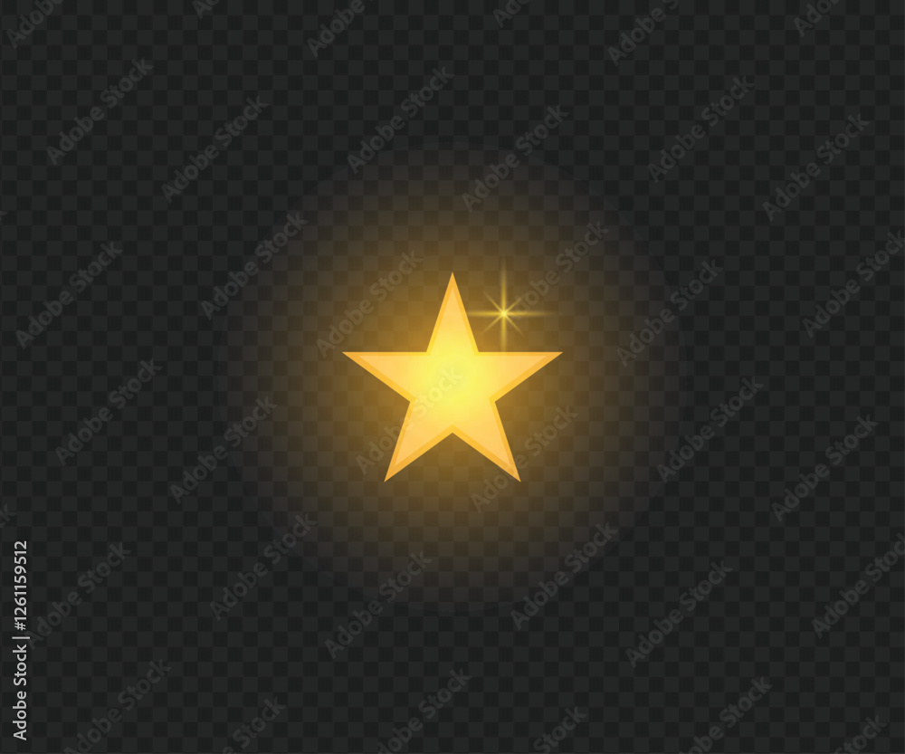 Fototapeta premium Gold stars vector background, sparkling Christmas confetti falling isolated, magic shining flying stars glitter backdrop, sparkle border