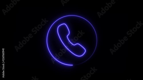 Incoming call ring icon background Technology phone calling icon animation. Calling icon concept animation 