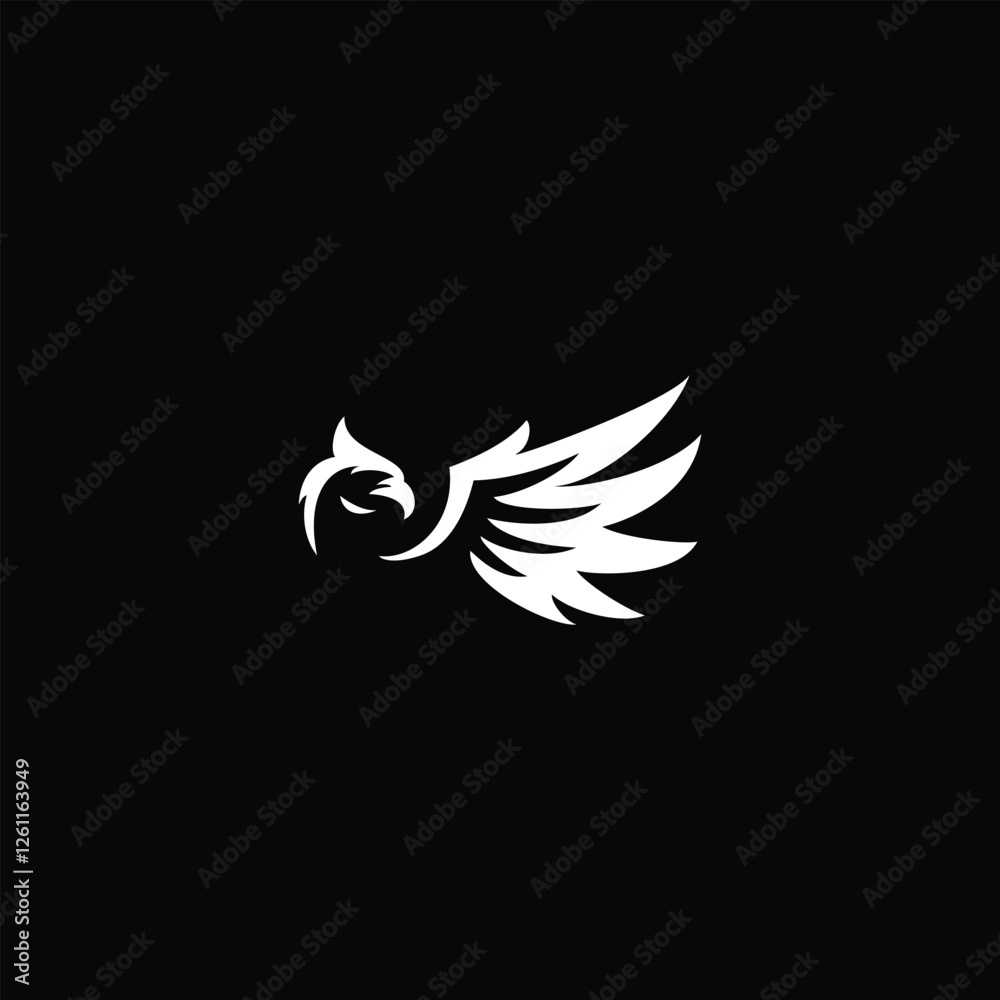 Obraz premium white eagle logo. Eagle vector illustration for icon, symbol or logo