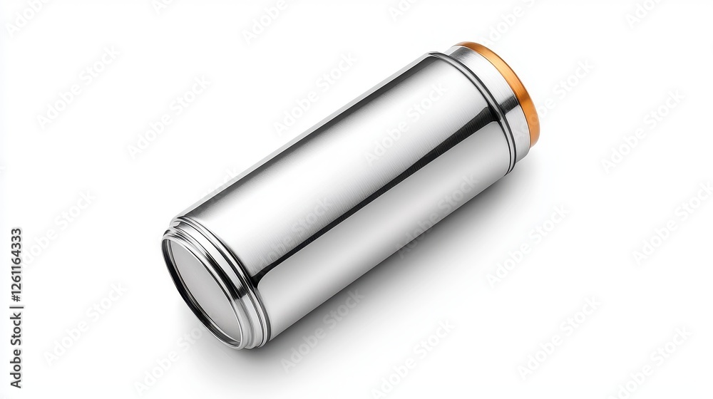 Sleek and Modern Stainless Steel Thermos with Elegant Orange Accent For Hot and Cold Beverages Sleek and Modern Stainless Steel Thermos with Elegant Orange Accent For Hot and Cold Beverages