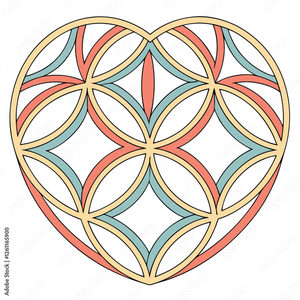 vector pattern of repeating geometric shapes