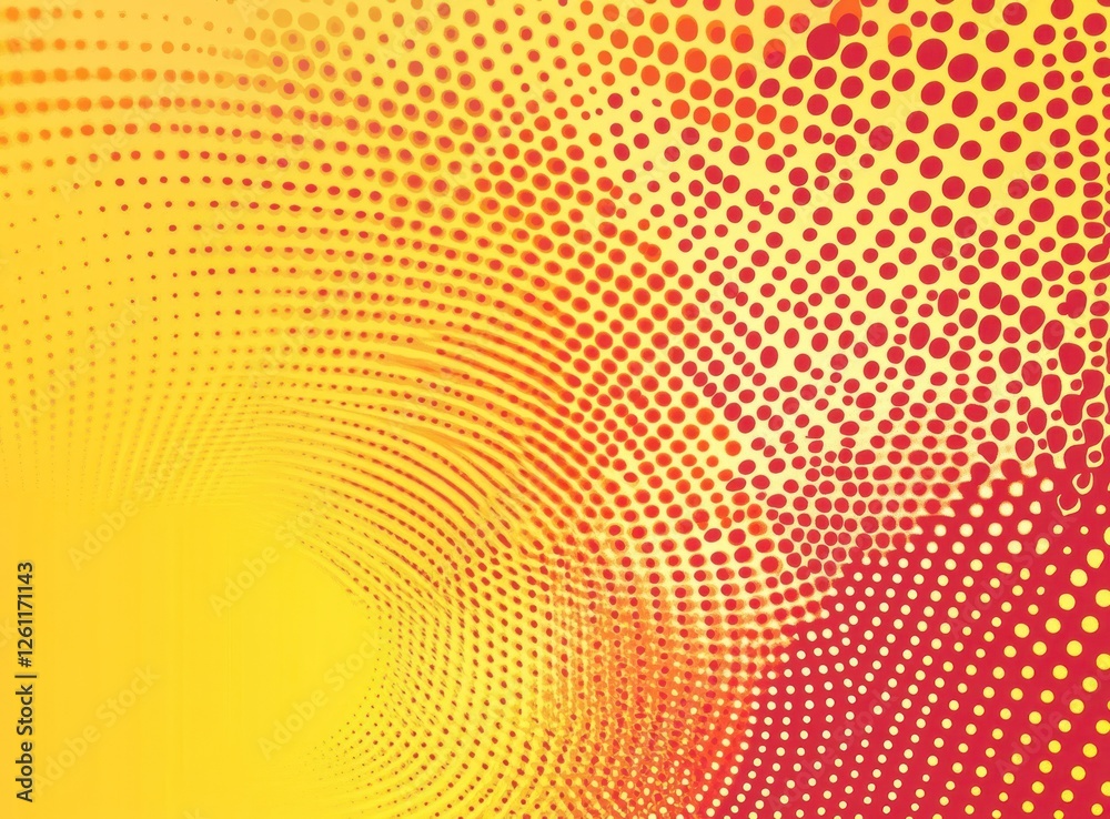 Abstract Yellow Red Dotted Swirl Pattern Design Abstract Yellow Red Dotted Swirl Pattern Design