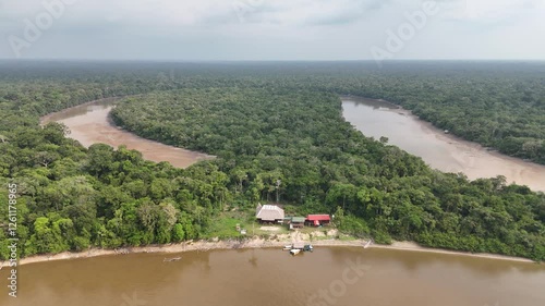 Paisaje Playa Selva Bosque Rio Iquitos Amazonas