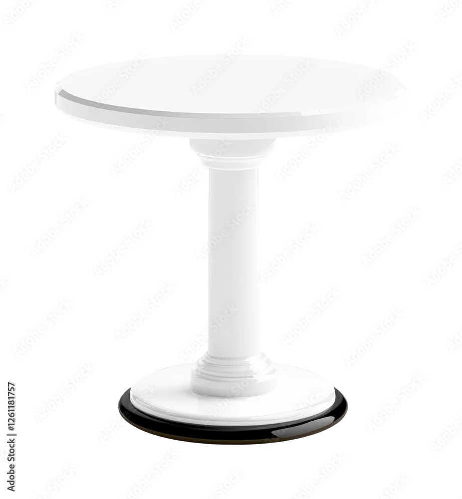 Chic round table for modern homes isolated on transparent background Chic round table for modern homes isolated on transparent background