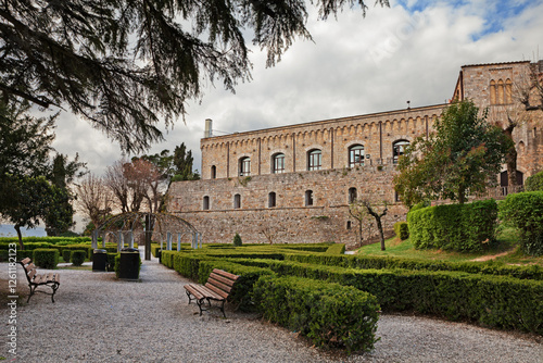 Montepulciano, Siena, Tuscany, Italy: the ancient Medici fortress and garden on top of the medieval Tuscan village overlooking the Valdichiana and the Val d'Orcia countryside