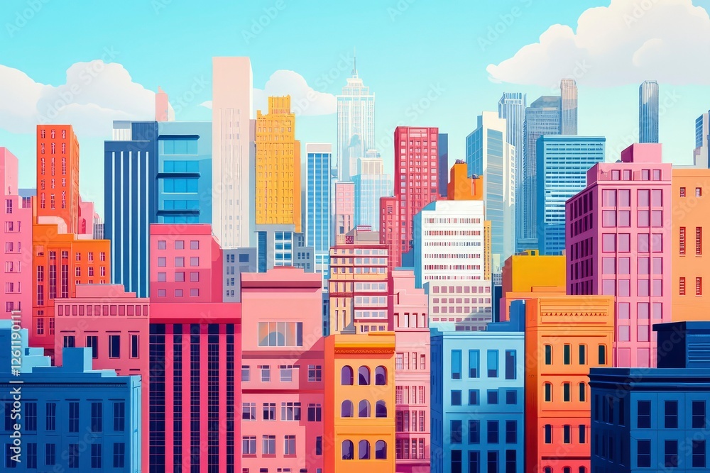 Obraz premium Vibrant cityscape visuals for your creative projects.