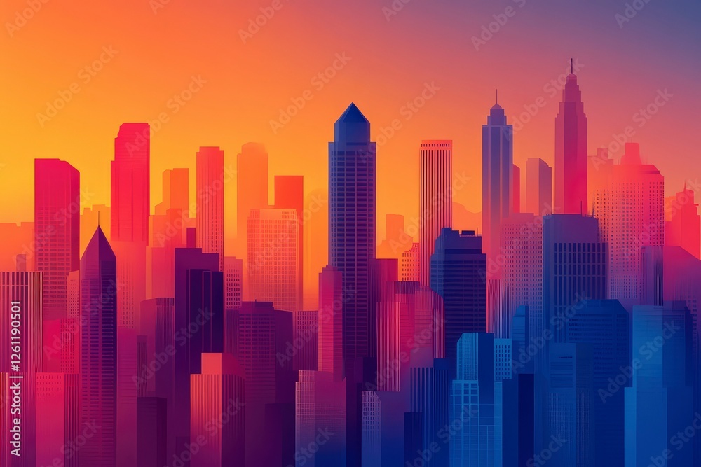 Fototapeta premium Vibrant cityscape visuals for your creative projects.
