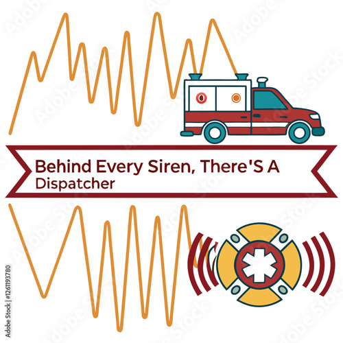 911 Dispatcher vector design 