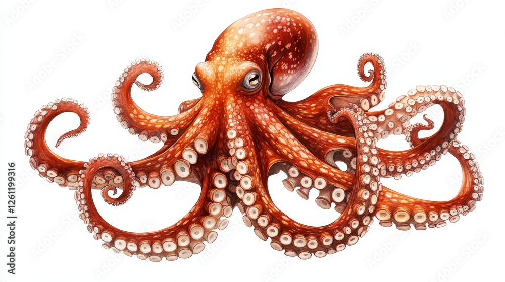 octopus vector illustration with white background octopus vector illustration with white background