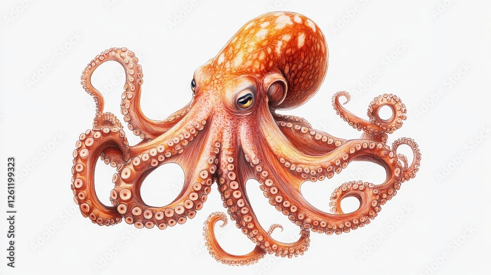 octopus vector illustration with white background octopus vector illustration with white background
