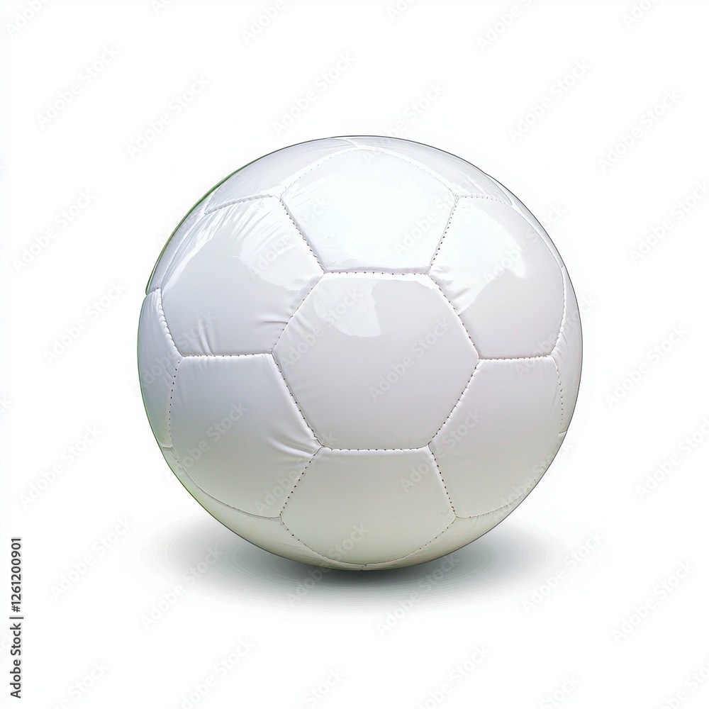 White Soccer Ball Isolated on a Light Background for Sports Concept White Soccer Ball Isolated on a Light Background for Sports Concept
