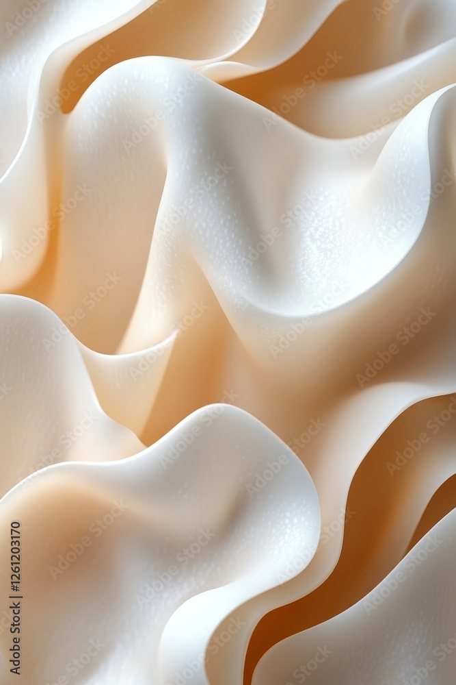 Obraz premium Abstract 3D Creamy Background, Generative AI