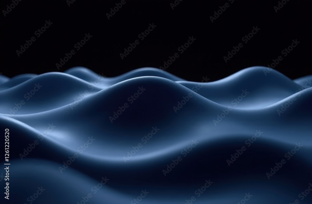 Obraz premium Abstract Wave Patterns on Black Background