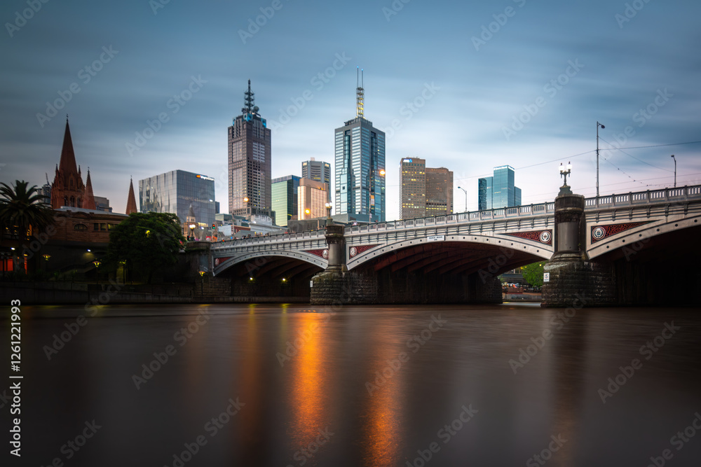 Fototapeta premium skyline of melbourne, victoria, australia