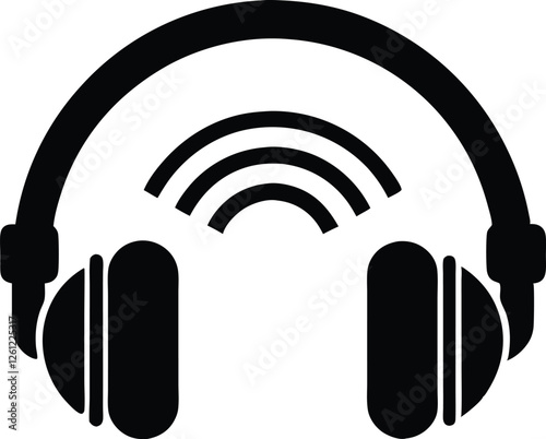 noise canceling headphones vector icon.eps