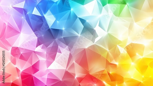 Wallpaper Mural Rainbow Crystal Geometric Background Torontodigital.ca