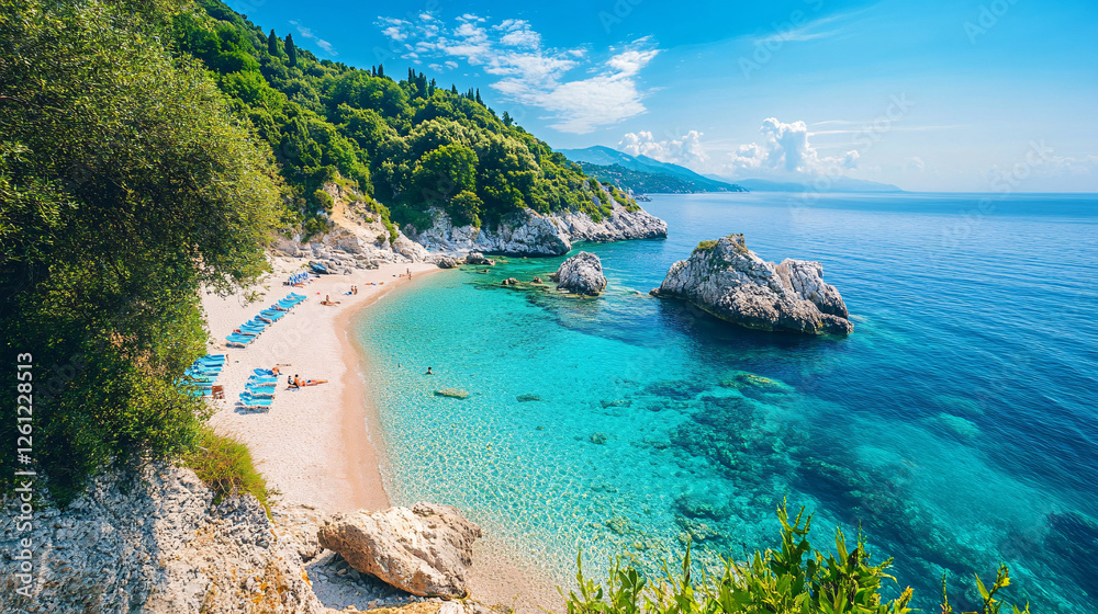 Fototapeta premium Serene beaches with clear blue water
