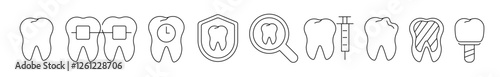 Dental icon. Dentist icon set