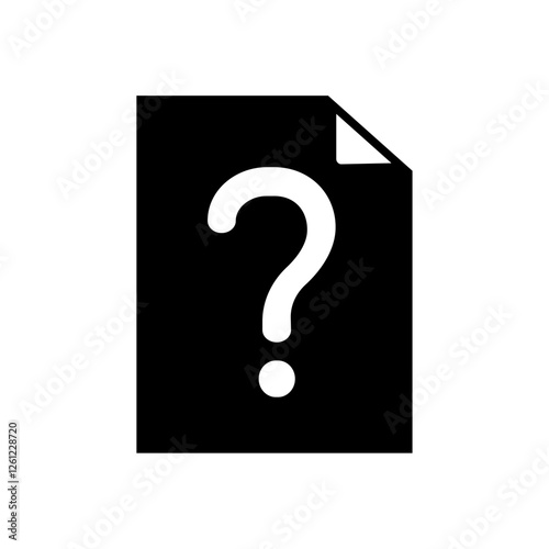 Document icon. question mark icon