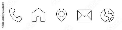 Contact icon. Contact us icon set