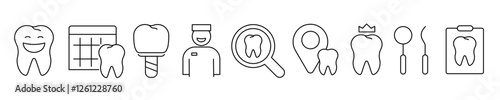 Dentist icon set. Dentist icon