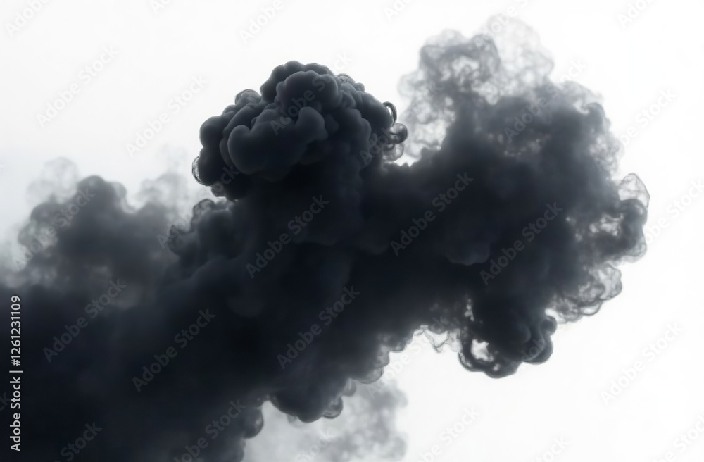 Colored black Smoke Cloud, abstraction Background illustration. AI Generative Colored black Smoke Cloud, abstraction Background illustration. AI Generative