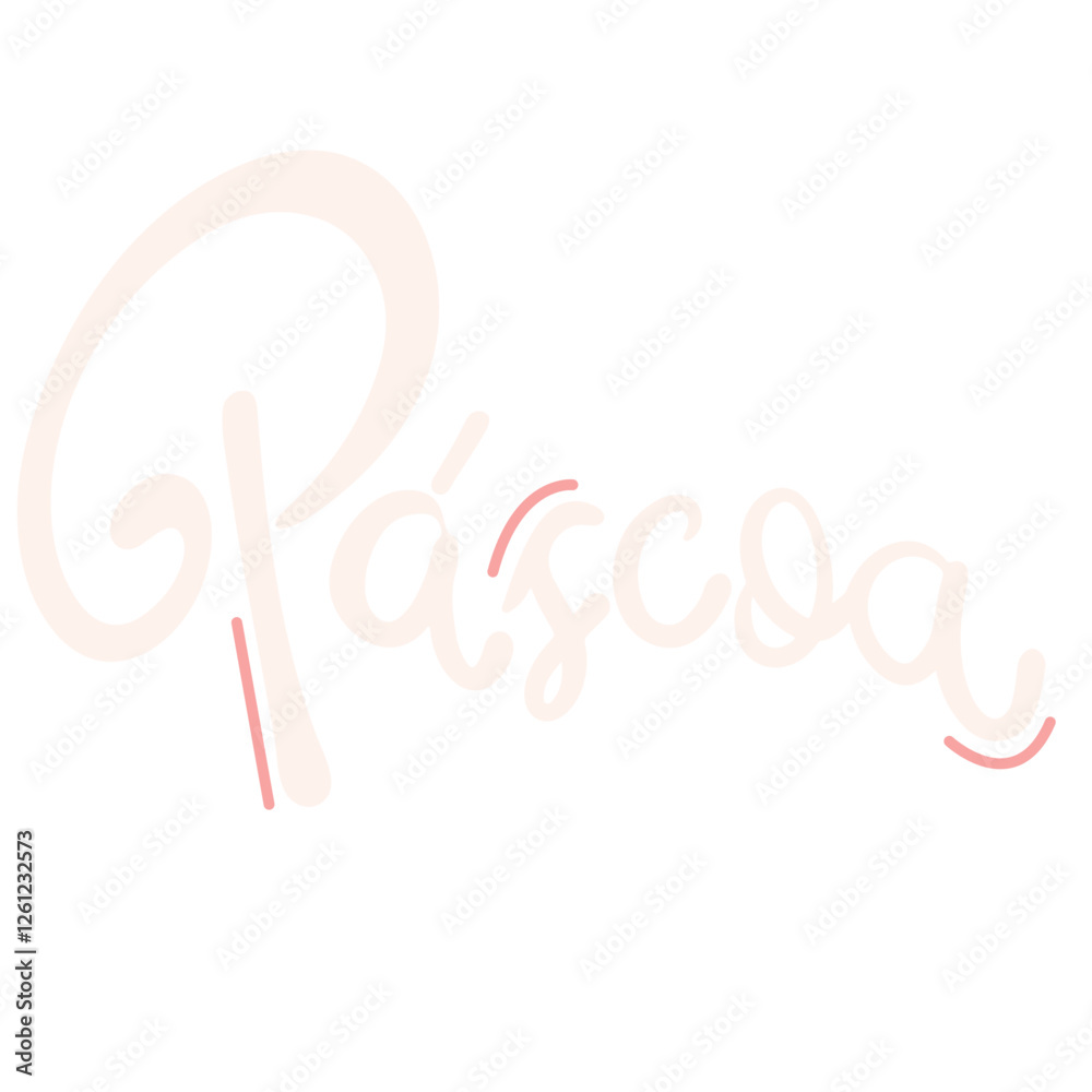 Lettering colorido de páscoa desenhado a mão