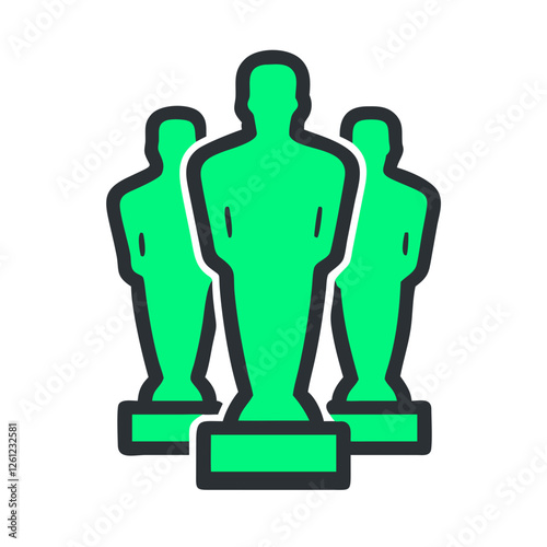 oscars, icon, chess, symbol, pawn, vector, illustration, business, game, sign, success, concept, strategy, button, silhouette, 3d, people, design
