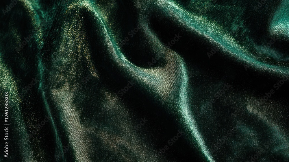 Emerald Elegance: Close-Up of Luxurious Green Velvet Fabric Texture Emerald Elegance: Close-Up of Luxurious Green Velvet Fabric Texture