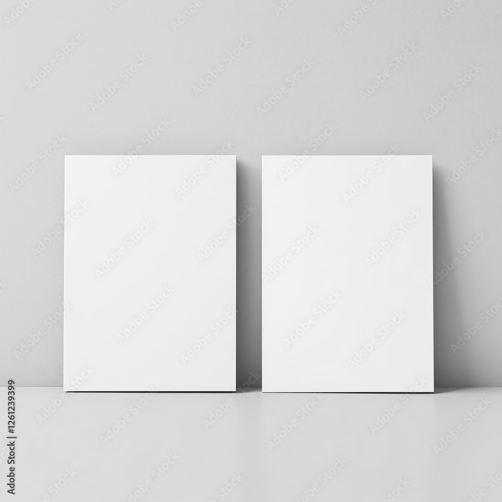Blank mock up cards on a light gray background Blank mock up cards on a light gray background