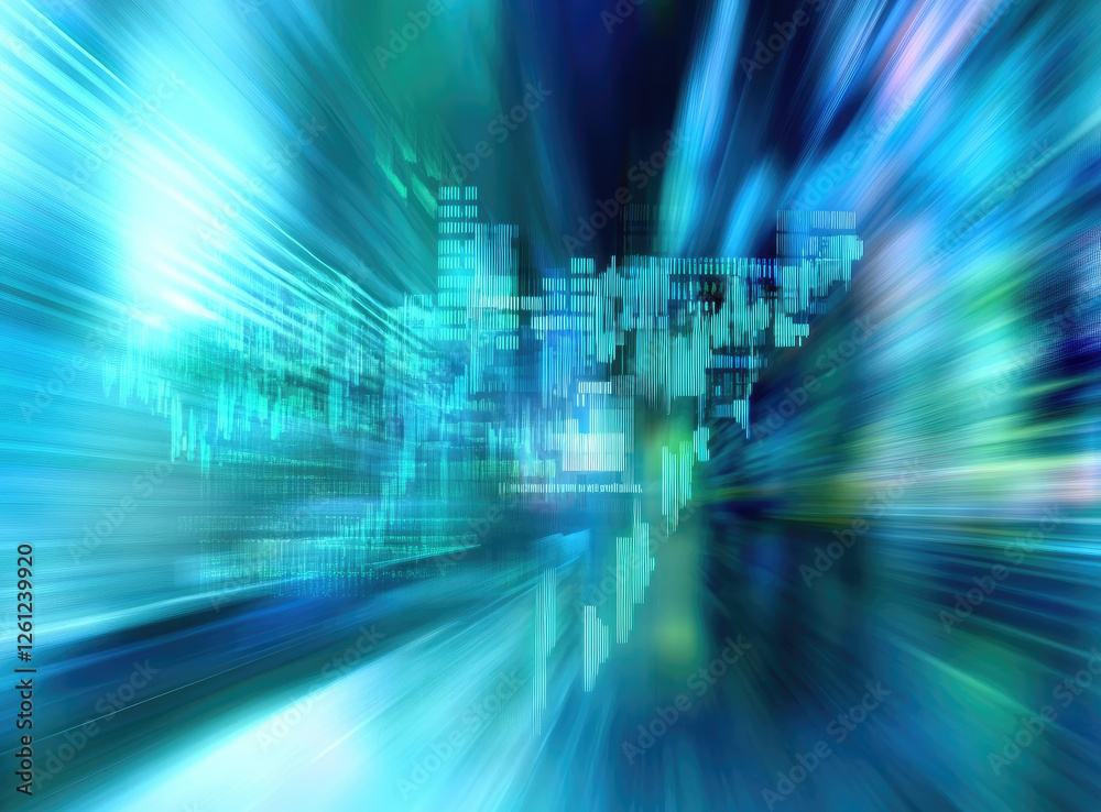 Fast data flow, global network, digital technology, motion blur background, website banner Fast data flow, global network, digital technology, motion blur background, website banner