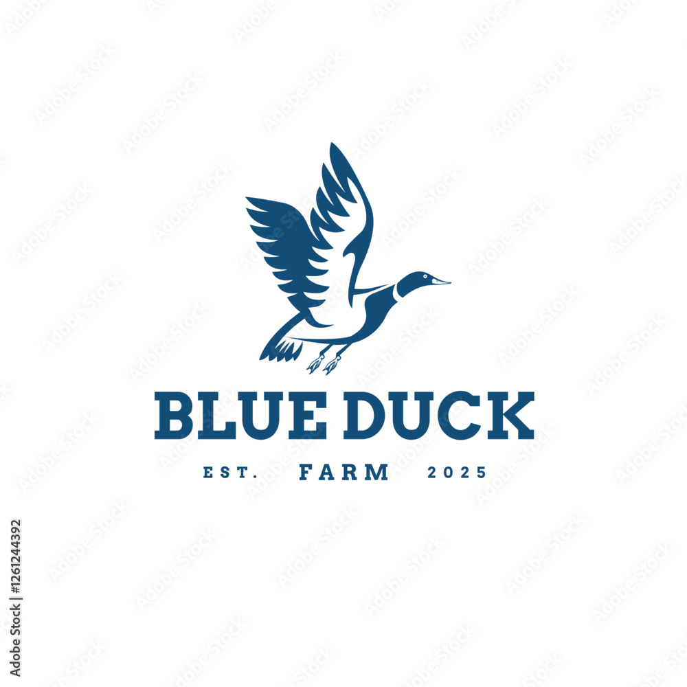 Fototapeta premium Blue Duck Logo Royalty-Free Images