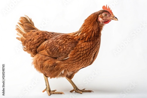 bovan brown chicken isolated on white background photo