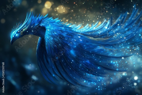 Blue phoenix fantasy flight night sparkles
