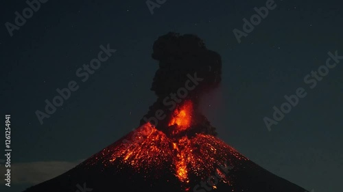 Powerful explosive activity from Momotombo volcano in Nicaragua.