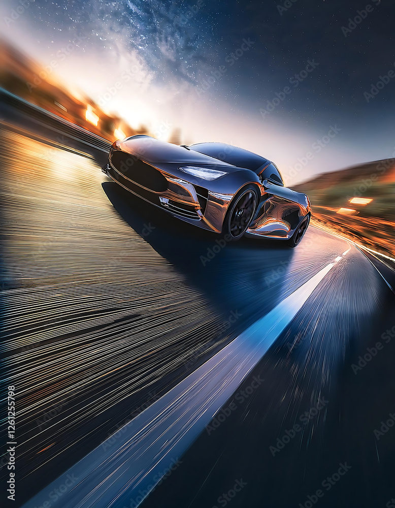 Obraz premium car on the road