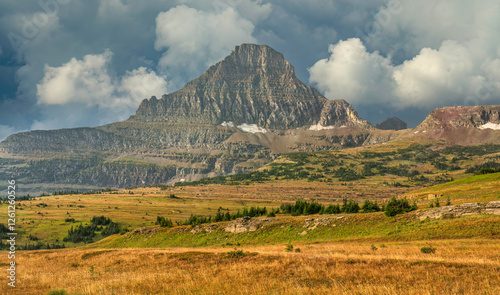 Glacier National Park - View of Reynolds Mountain from the Hidden Lake trail from Logan Pass off the Going to the Sun Road 