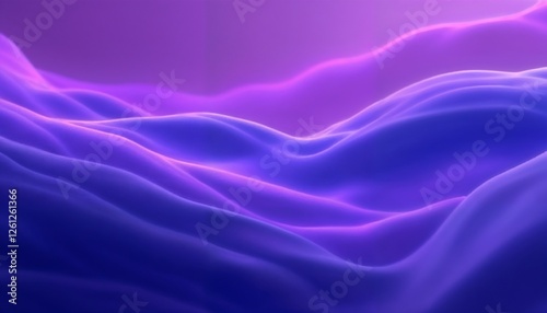 Wallpaper Mural Abstract glowing purple waves with soft flowing texture Torontodigital.ca