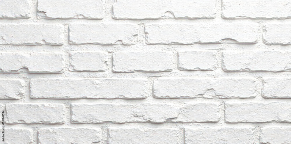 Obraz premium Crisp white brick wall, perfect clean backdrop, stock photo, bright, structure