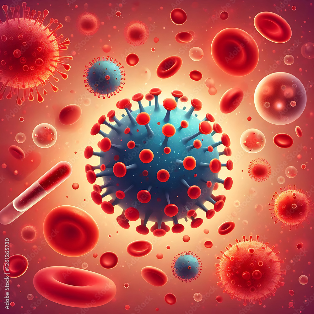 Vector of Coronavirus 2019-nCoV and Virus background with disease cells and red blood cell.COVID-19 Corona virus outbreaking and Pandemic medical health risk concept.Vector illustration eps 10
Vector of Coronavirus 2019-nCoV and Virus background with disease cells and red blood cell.COVID-19 Corona virus outbreaking and Pandemic medical health risk concept.Vector illustration eps 10