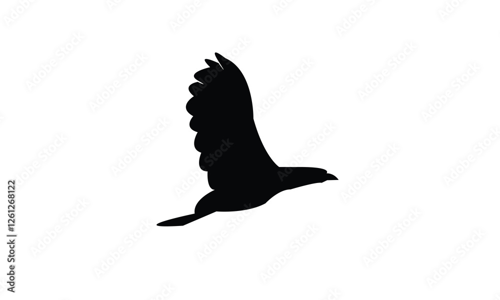 Obraz premium African crake bird Silhouette Design And Vector Illustration. 